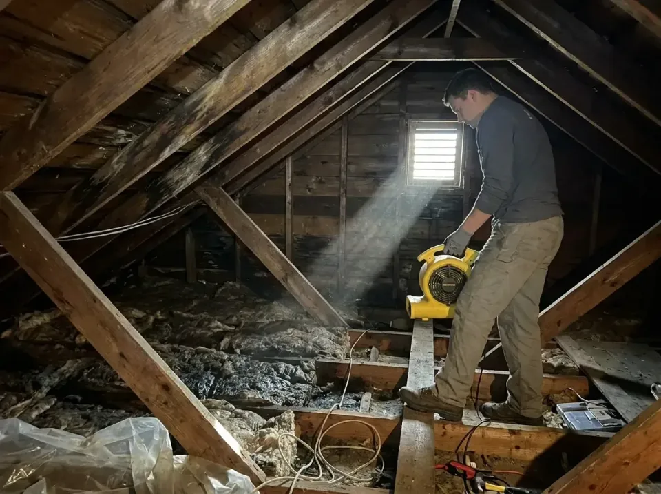 attic-water-damage-drying-proc-007 — frequently asked questions, Emergency Water Extraction & 24/7 Flood Response in Jensen…